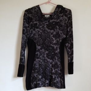 EcoSkin Long Sleeve Floral Hooded Top